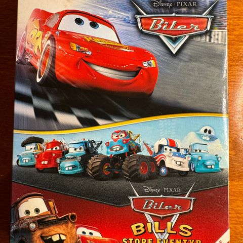 Disney Pixar Biler + Biler Bills store eventyr DVDER 🔥SAMLEBOKS 🚨FORSEGLET!!