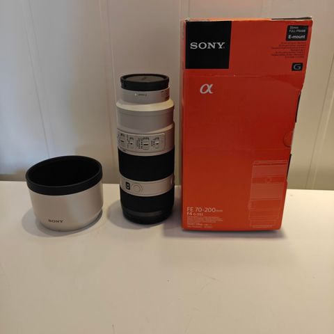 SonyFE 70–200 mm F4 G OSS m/B+W