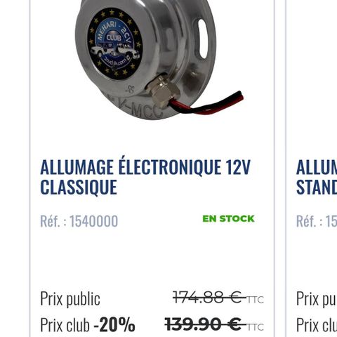 2 stk Elektronisk tenning til 2 CV