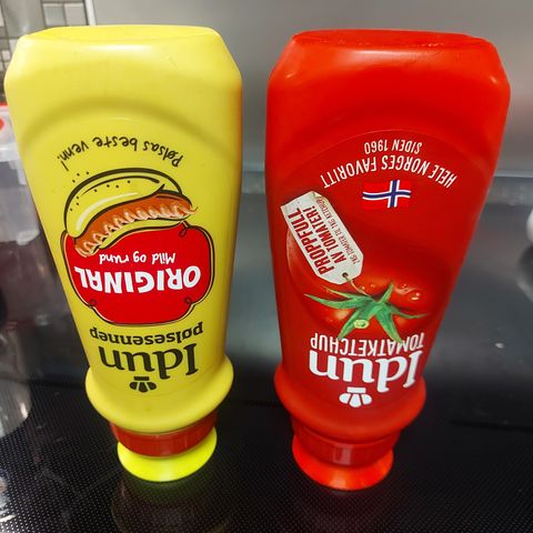 Ståkorker til ketchup og senep, Idun type flaske.