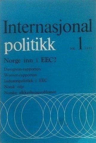 "Internasjonal politikk" 1:1971. "Norge inn i EEC?". En historisk utgivelse.