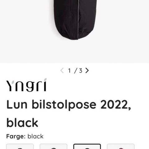 Yngri lun bilstolpose black