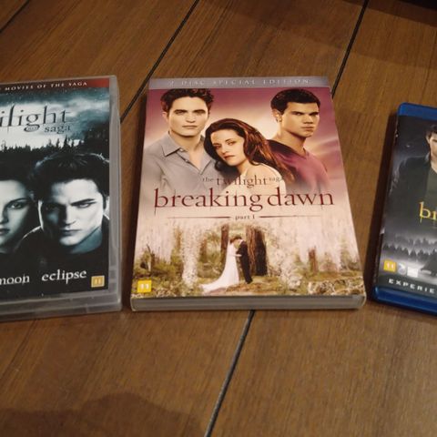 Twilight dvd'er selges samlet