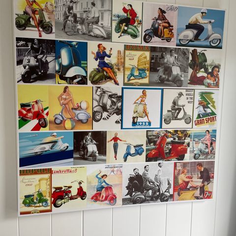 Vespa scooter / Italia inspirert Poster