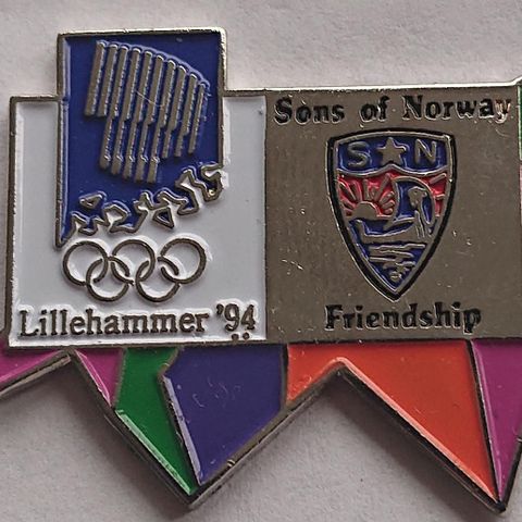 Sons of Norway gull Lillehammer 1994 OL pins selges