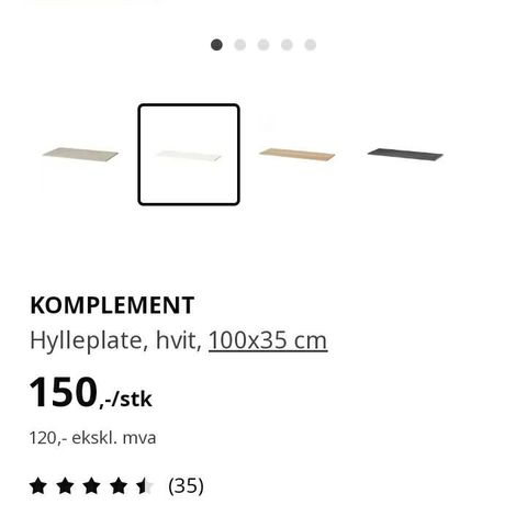 HYLLEPLATER HVIT IKEA