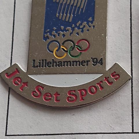 Jet set Sport Lillehammer 1994 OL pins gjest  selges