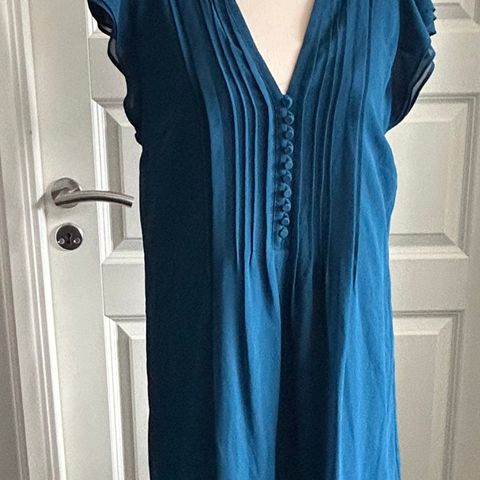 Hennes Mauritz HM petroleumsblå kjole str 40