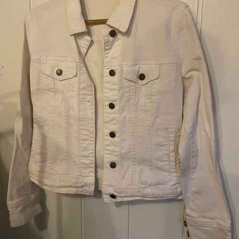 vintage jeansjakke- hvit - J Crew