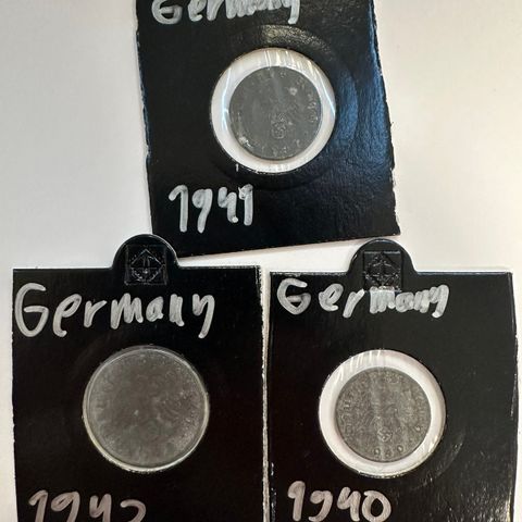 tyske Reichspfennig fra andre verdenskrig selges samlet