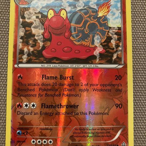 Magcargo 23/160 Reverse holo Pokemon kort