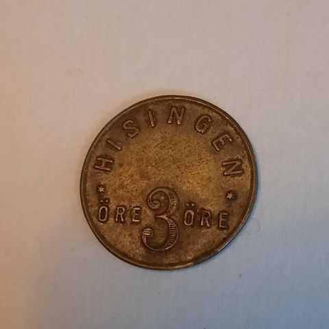 Hisingen - 3 Öre - Sporrong - Polett / Token