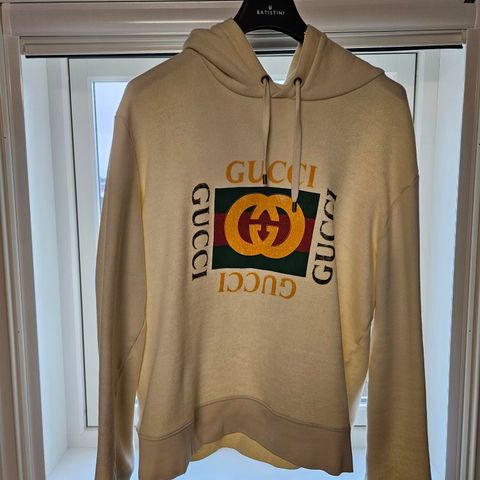 GUCCI Authentic Logo-Print Hoodie.Str Xl