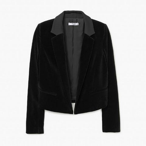 NY - MANGO -  Fløyels stoff  100 % bomull - blazer - Strs. S