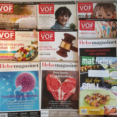 VOF/Helsemagasinet fra 2010-2017 + Mat & Helse . trn 130