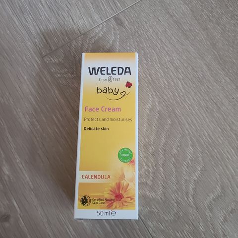 Ubrukt og uåpnet baby face cream Weleda