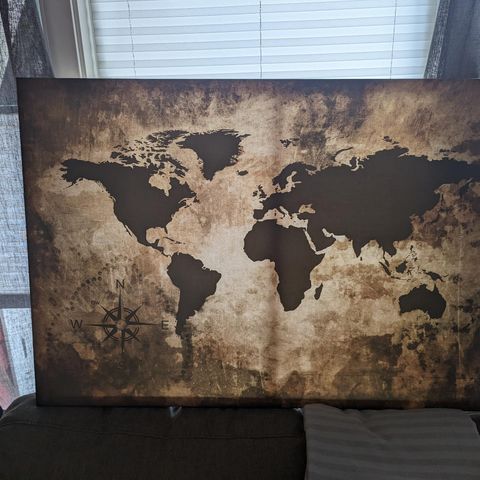 Canvas world map bilde