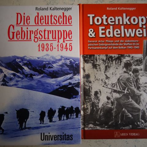 2 gode bøker om tyske bergjegere (Gebirgsjaeger)
