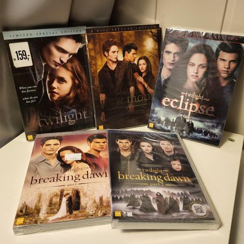 The Twilight Saga, alle 5 filmer, NY!