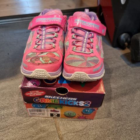 Barnesko / jente, Skechers Game Kicks 2, Neon/Pink/Multi, str. 33.5