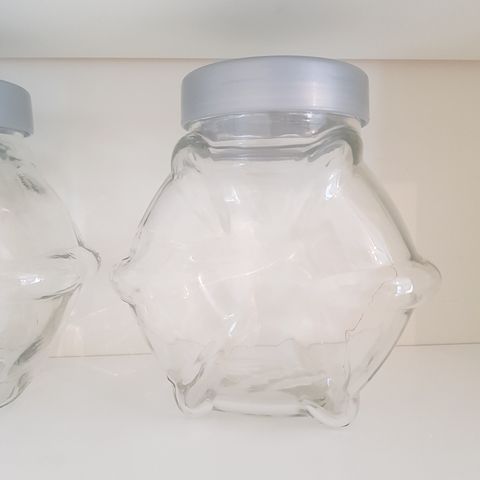 Glasskrukker med plastlokk (skrulokk)