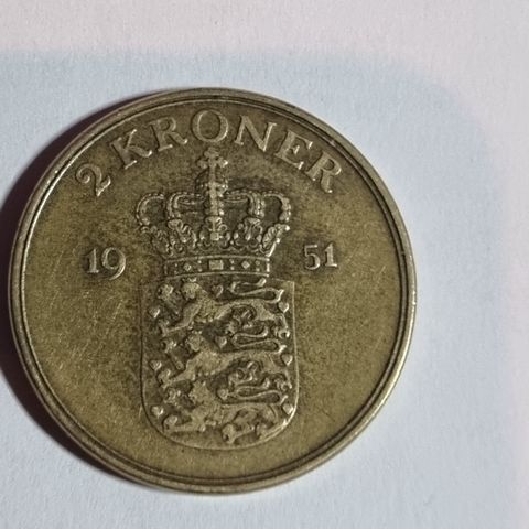 DANMARK.  2 KRONER 1951