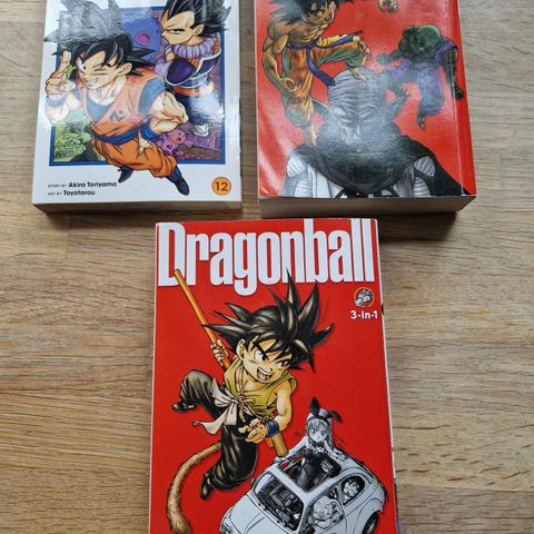 2 stk. Dragonball 3-i-1 bøker + 1 Dragonball super