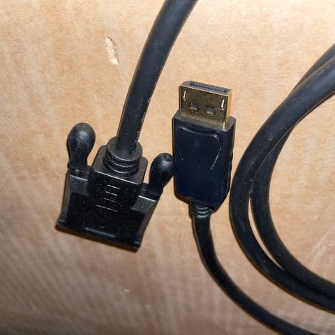 Displayport til DVI-D kabel - enveis