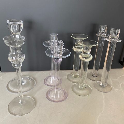 Lysestaker i glass