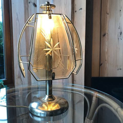 Bordlampe i glass