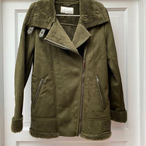 Vila faux shearling biker jakke