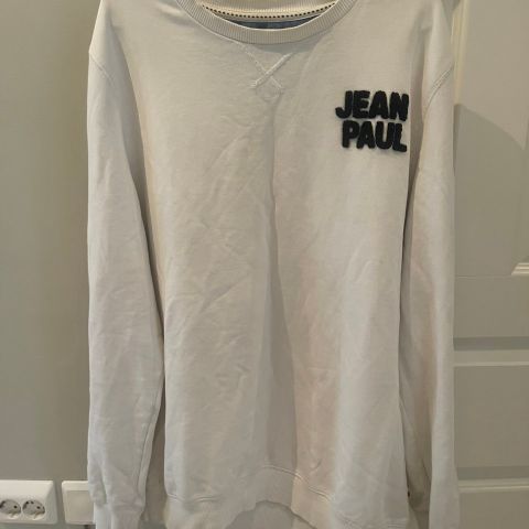 Hvit Jean Paul genser til herre str XXL
