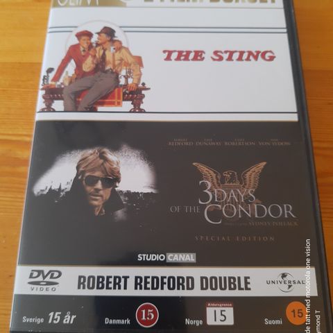 The sting og 3 days of the Condor, 2 dvd i ett cover,ripefri