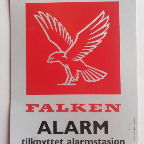 Falken alarm skilt