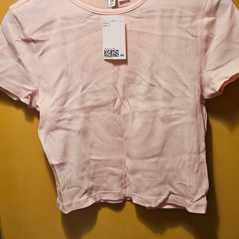 2 t-shirt rosa og hvit str.L fra H&M