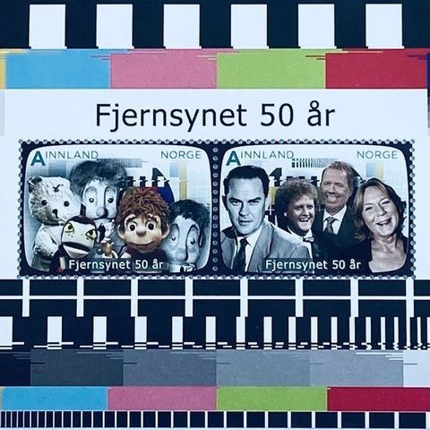 Norge 2010 Norsk Fjernsyn 50 år BL 39 NK 1761 og 1763 Postfrisk