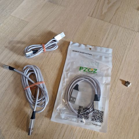 Ladekabel med hurtigkobling til USB-C