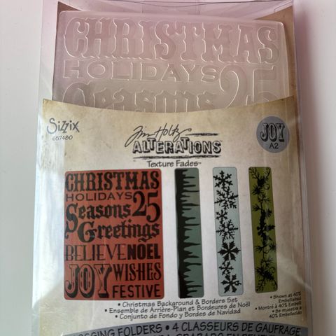 Tim Holtz embossing folder jul