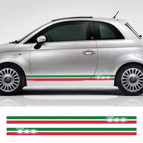 Italia stripe / Fiat 500 side stripe folie klistremerke