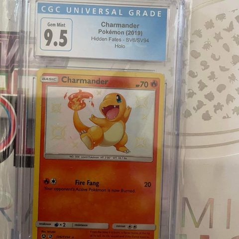 Pokemon Hidden Fates Charmander CGC 9.5 Gem Mint