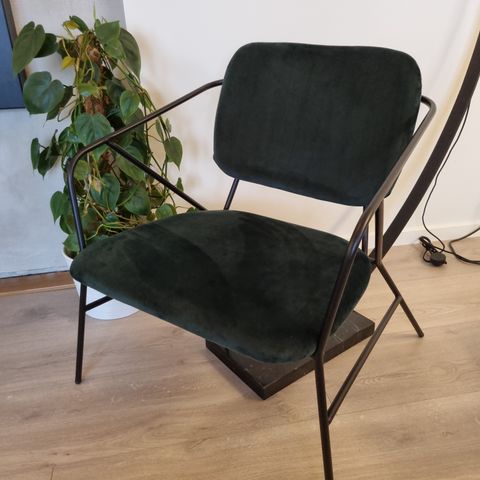 Grønn velur stol