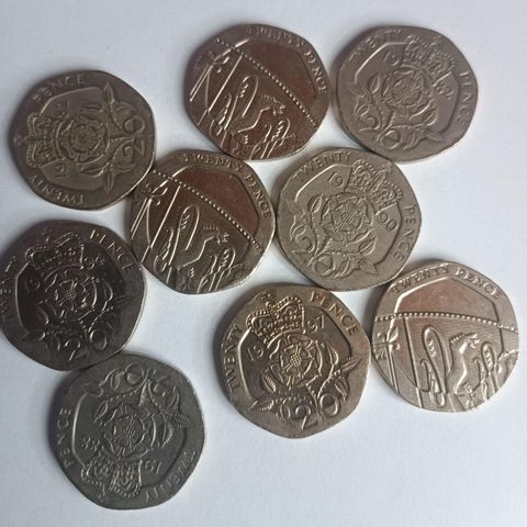 20 Pence mynter Storbritannia