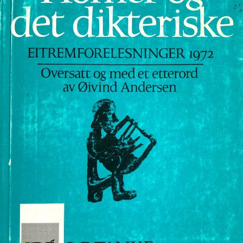 Wolfgang Schadewaldt: "Homer og det dikteriske". Paperback