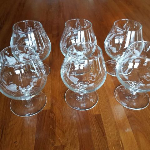 Cognac glass, krystall, 6 stk.