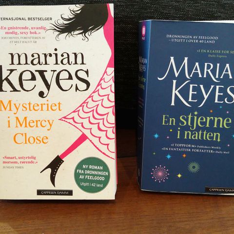 Marian Keyes bøker "Mysteriet i Mercy Close" og "En stjerne i natten"