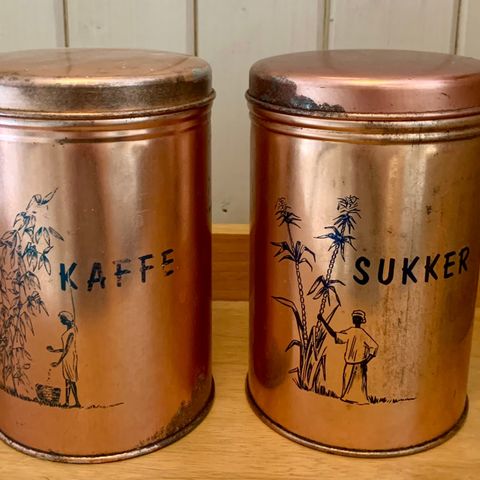 Kaffe og sukkerbokser