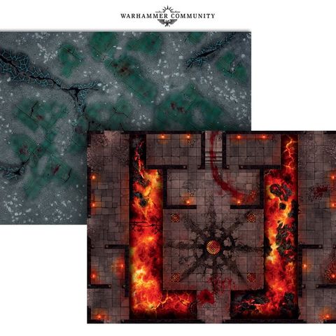 Warcry Catacombs Double-Sided 30" x 22" Game Board Warhammer Spillebrett Sigmar