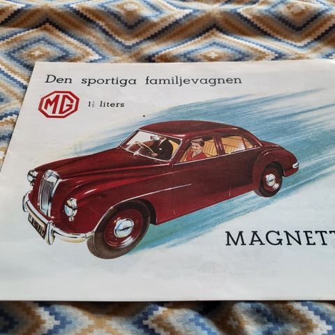 MG MAGNETTE brosjyre 8 sider svensk språk