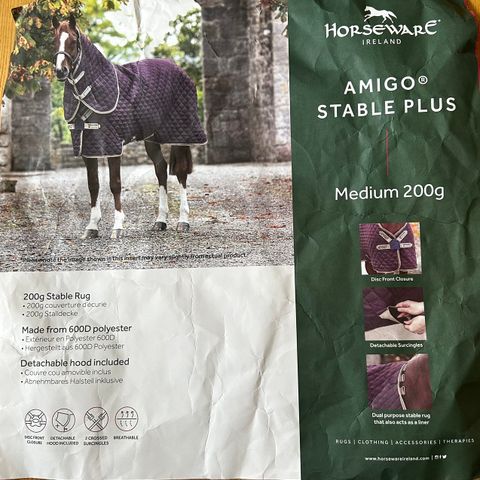 Horseware Amigo stalldekken med avtakbar hals, 200 gram str. 130