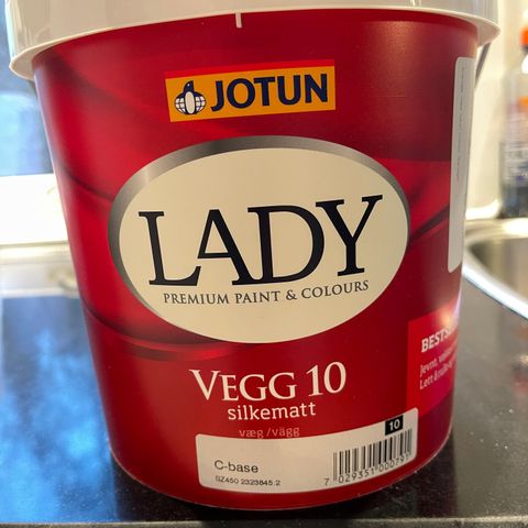 Maling Lady vegg Silkematt 3l, havgrønn